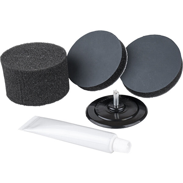 Headlight Restoration Kit: Car & Bike Lens Cleaner, Polishing Pads, Applicator, Solution.