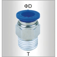 PU Hose Fitting Straight Stud 6mm - 3/8 Thread Pneumatic Connector - Buy Now at Chavda.com!