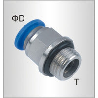 PU Fitting Straight Stud W/O-Ring 6mm-3/8 M Pneumatic Connector Tube Fitting