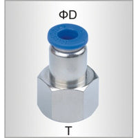 PU Hose Fitting Straight Stud 8mm to 1/8 Female Thread - Pneumatic Connector