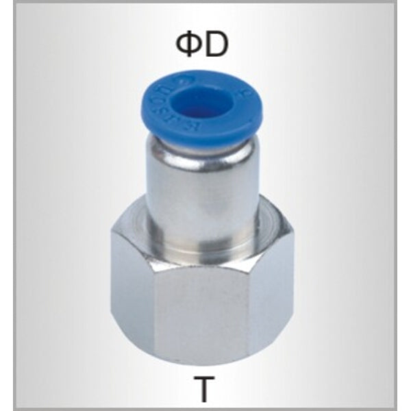 PU Hose Fitting Straight Stud 8mm-1/2 F Pneumatic Connector