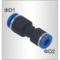 PU Hose Fitting Reducer 8mm to 6mm | Chavda.com - Pneumatic Hose Connector