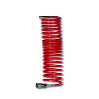 SPIRAL HOSE 10M W/QU.COUPLER BX15RU10-6 - Red Spiral Air Hose with Quick Coupler Fitting | chavda.com