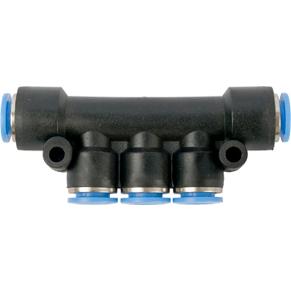 PU Hose Fitting Manifold 8mm - Pneumatic Air Line Connector - Three Way Splitter