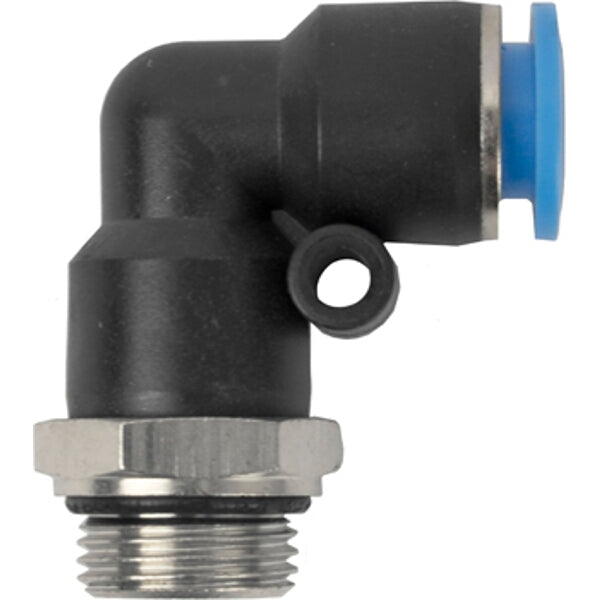 PU Hose Fitting Elbow, 10mm-3/8\" Threaded Pneumatic Connector