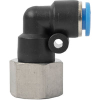 Pneumatic Fitting Elbow 6mm Air Hose Connector - 1/4 BSP Female Thread - Swivel Elbow Connector