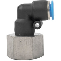 Pneumatic Fitting Elbow - 8mm PU Hose to 1/2 inch Female Thread - Air Hose Connector
