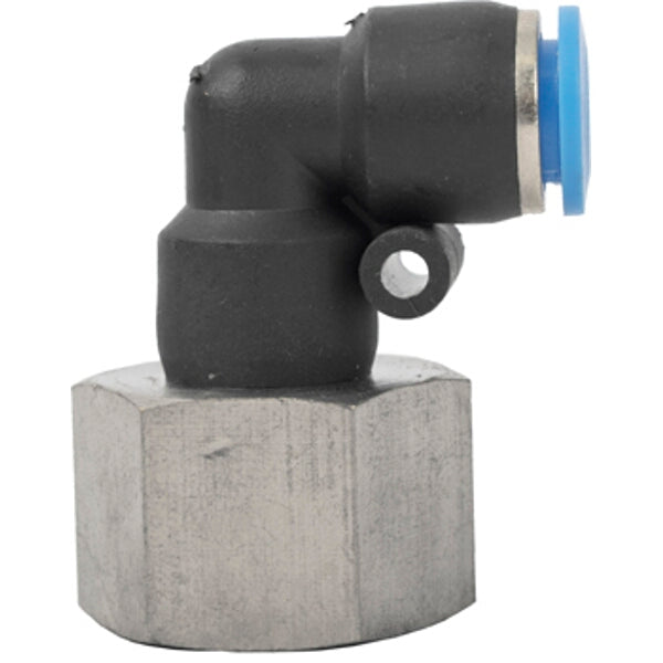 Pneumatic Fitting Elbow - 8mm PU Hose to 1/2 inch Female Thread - Air Hose Connector