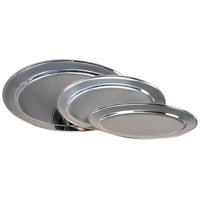 Oval Serving Platter - Stainless Steel 350mm | Professional Catering Presentation | Restaurant, Hotel Use