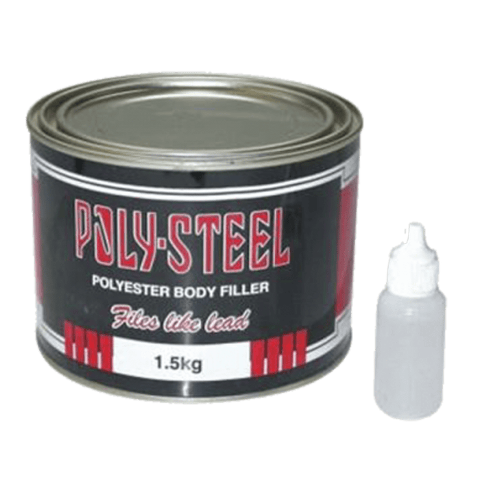 Poly-Steel Polyester Body Filler 1.5kg with Hardener by Sprayon at chavda.com - Metal, Plastic, Wood, Concrete Repair