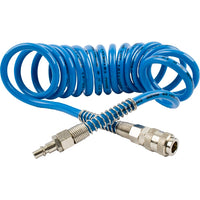 Spiral Polyp Air Hose - Blue, 8mm x 12mm x 4m with Quick Couplers BX15PU4-8 - Buy Online at chavda.com