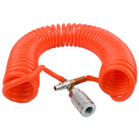 7.5m Spiral Air Hose with Quick Coupler | 8mm Diameter | Compressor Accessory