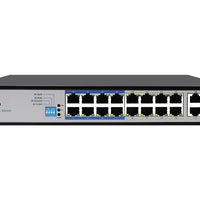 Scoop 16 Port Fast Ethernet PoE 150W 2 Gigabit 1SFP Switch