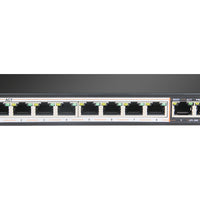 Scoop 8 Port Fast Ethernet PoE Switch 96W with 2 Gigabit Uplink Ports - Network Device