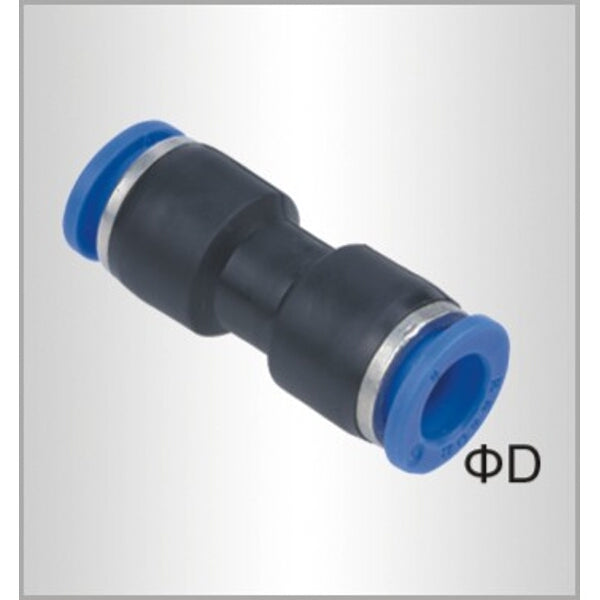 PU Hose Fitting Equal Joiner 10mm - Pneumatic Connector for Air Tubing - Durable Plastic & Metal Construction - chavda.com
