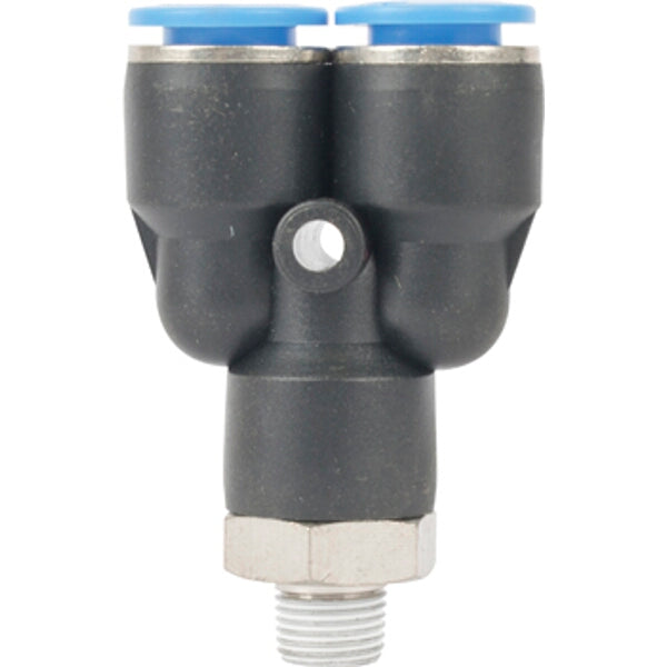 PU Hose Fitting Y Joint 10mm - 1/8 M - Pneumatic Air Hose Connector, Y Splitter, Chavda.com