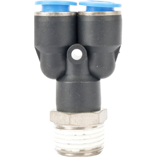 PU Hose Fitting Y Joint 10mm-1/2 M - Pneumatic Connector, Air Hose Splitter