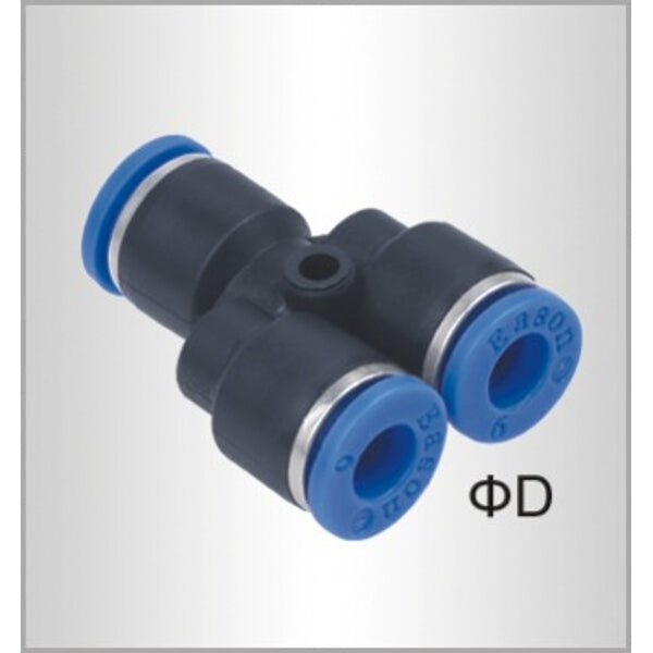 PU Hose Fitting Y Joint 8mm - Pneumatic Connector - Tube Adapter for Air Lines - Chavda