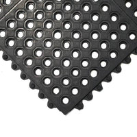 Fatigue Step Rubber Floor Mat - 0.9M x 0.9M Interlocking Tile for Comfort & Safety