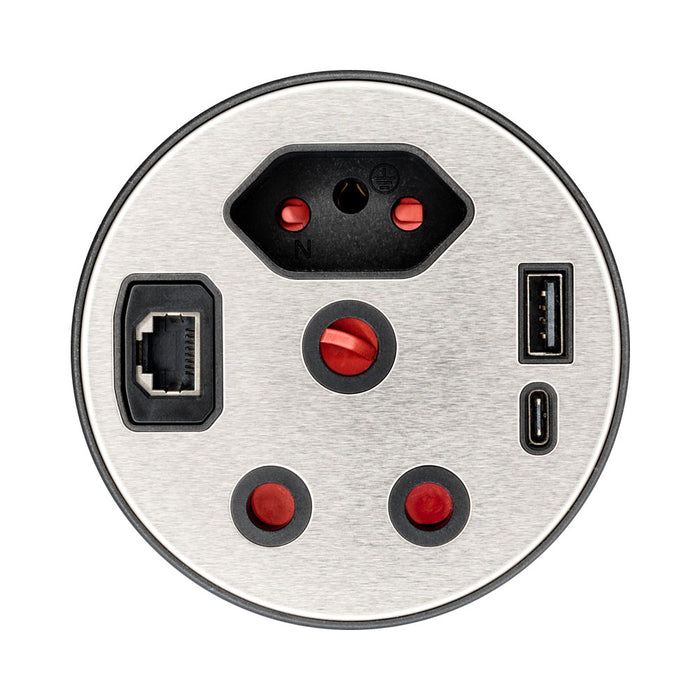 80MM ALPHA GROMMET-NEW SA,3PIN,TYPEC,USB,C6,2M(BK) - NET-GROMMET-ALPHA