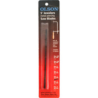 Olson 5 inch Jewelers Metal Piercing Saw Blades No. 2, 43 TPI - 12 Pack