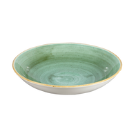 Churchill Stonecast Samphire Green Coupe Bowl, 18.2cm. Restaurant Quality Dining Bowl