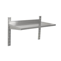 GLOBAL Stainless Steel Wall Shelving Single 900x300mm - Adjustable Commercial Kitchen Shelf
