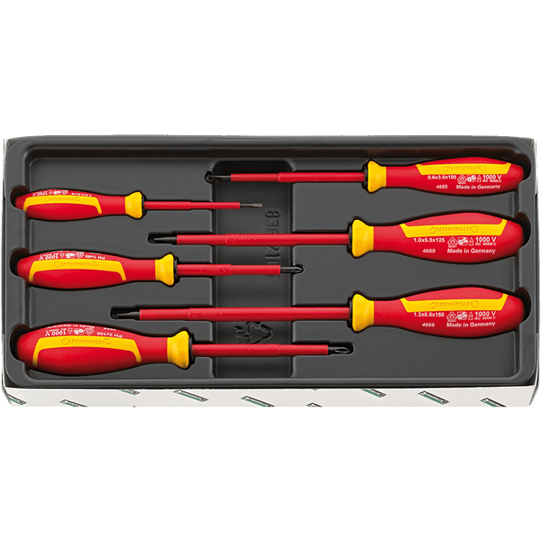 Stahlwille 4695 VDE Screwdriver Set: Insulated Electrician Tools, 1000V Safe. German Quality & Precision