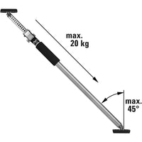 BESSEY Telescopic Drywall Support ST: Adjustable Pole with 150kg Capacity. Construction Tool, Anti-Slip Pad