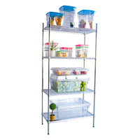 Zinc Epoxy Wire Shelving Unit - 4 Shelf Storage Rack | Chavda.com