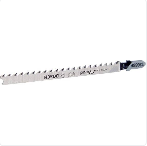 Bosch T308BP Jigsaw Blade: HCS Precision Wood Cutting Blade - Pack of 5