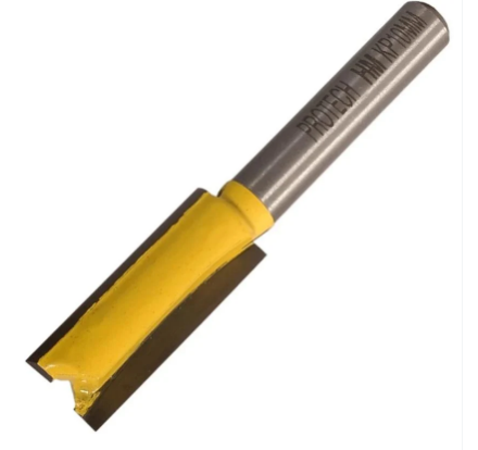 STRAIGHT BIT 10MM X 25MM CUT 2 FLUTE METRIC 1/4' SHANK