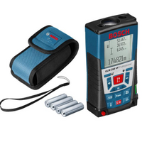 Bosch GLM 250 VF Professional Laser Measure Kit: Long Range, Outdoor Use, with Batteries, Strap & Case.