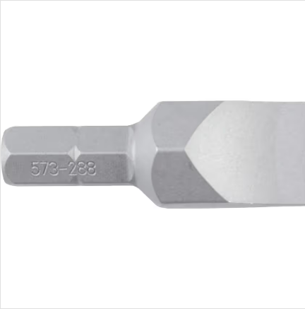 Kennedy 1/2x1.5/8 inch Slotted Screwdriver Bit, 5/16 Hex. Chrome Molybdenum Steel. Heavy duty.