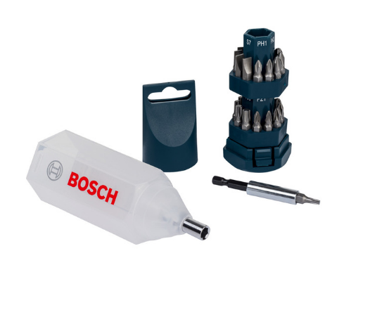 BOSCH 2607017404 Screwdriver Bit Set, Blue, 25 Pieces -2607017404