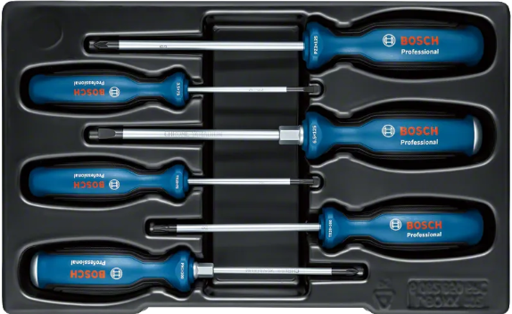 Bosch Screwdriver Set 6pc SL/PH/PZ/TX Professional - 1600A02CV3