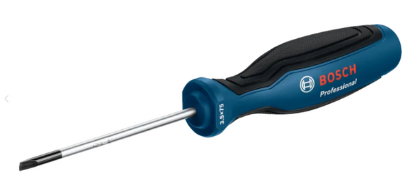 Bosch Screwdriver SL3.5x75 Professional, Flathead Screwdriver, Ergonomic Handle, Soft Grip, Bosch 1600A01TF8