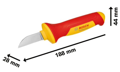 Bosch VDE Cable Knife: Insulated Electrical Tool for Safe Cable Cutting - Ergonomic Grip, Professional Quality