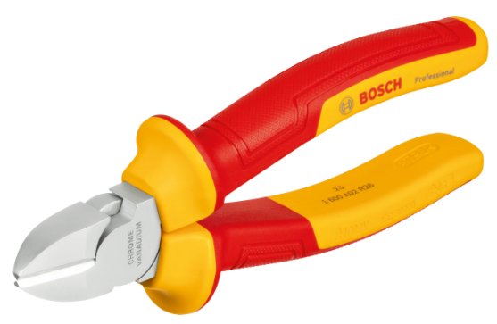 Bosch Professional VDE Diagonal Side Cutter 160mm - Insulated Wire Cutters for Electricians