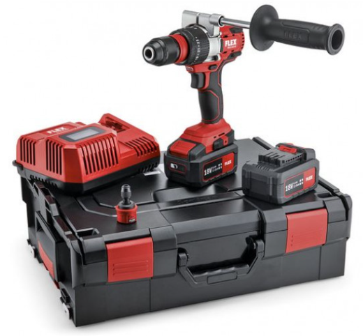 FLEX / 2 Speed Brushless Impact Drill Driver Set 18.0V, includes 2x5.0Ah Batteries in Carry Case / PD 2G 18.0-EC/5.0 SET