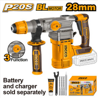 INGCO 20V Rotary Hammer Drill 4.5J Brushless - Cordless Power Tool Only