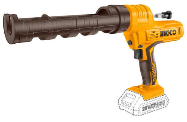 INGCO 20V Cordless Caulking Gun CCGLI2001, 25.4cm | Battery Not Included. Power Tool for Sealant & Adhesive Application.