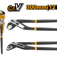INGCO Pump Pliers 300mm Adjustable Wrench Heavy Duty Black Finish Tool