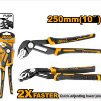 INGCO Pump Pliers 250mm Quick Adjust | HPP68258 | Quick-Adjusting Water Pump Pliers | Industrial Pliers