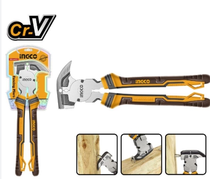 INGCO Fencing Pliers 250mm (10 inch) - Heavy Duty Wire Cutting & Staple Removal Tool - HFP2508