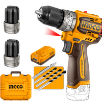 INGCO 16V DRILL IMPACT 60NM B/LESS KIT - CIDLI16682