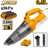 Ingco | Lithium -Ion Vacuum Cleaner (20V) with 2.0Ah Battery and Charger - CVLI20126