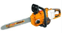 Ingco 40V Cordless Chainsaw CGSLI40168. Garden Chainsaw, 40cm Blade. Power Tool Image.
