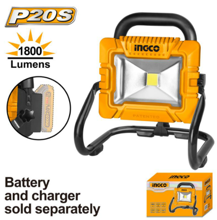 Ingco Cordless 20V Lithium-ion Work Lamp 1800L CWLI2025 tool only