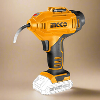 INGCO 20V Cordless Air Compressor - Handheld Portable Inflator, 150PSI, Auto Tire Pump, Air Tool with Accessories